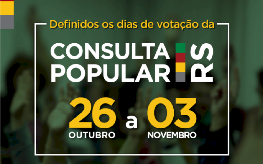 Votação da Consulta Popular será virtual e no final de outubro