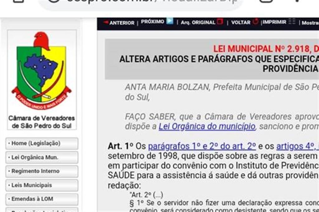Nome da prefeita de São Pedro do Sul é escrito 'Anta' em documento oficial