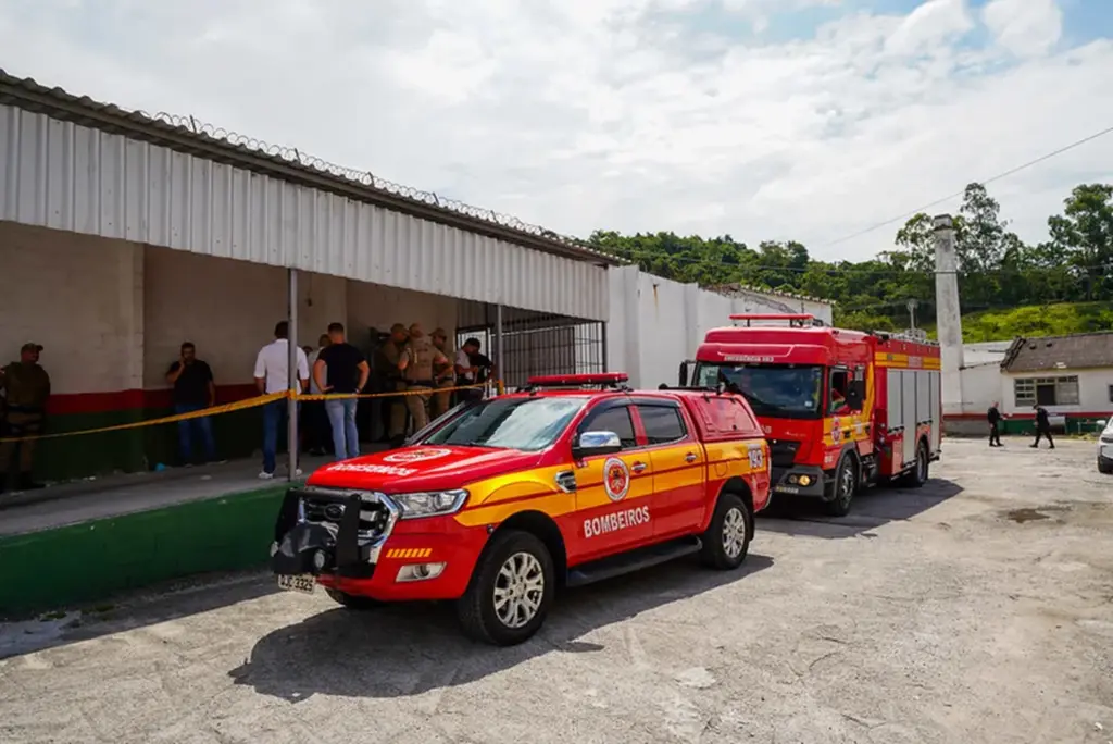  - Local onde incêndio teve início — Foto: Secretaria de Administração Prisional/Divulgação