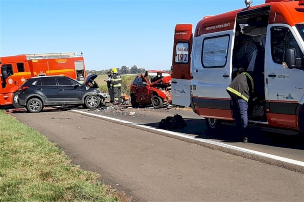 Motorista morre, e três pessoas ficam feridas em acidente em Rosário do Sul