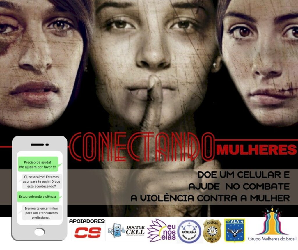 Campanha arrecada celulares para mulheres vítimas de violência