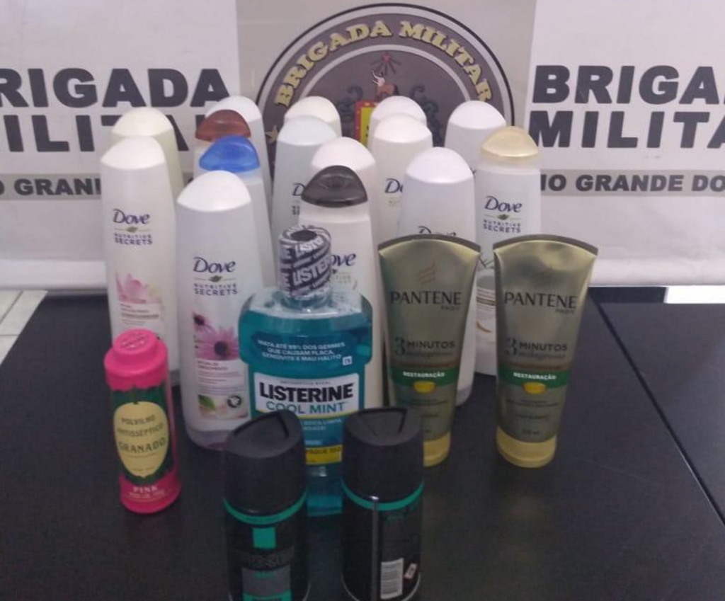 Casal é detido com produtos de higiene e beleza furtados em Santa Maria