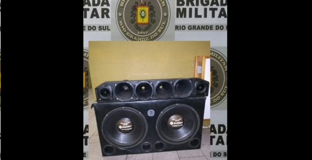 Após denúncia de perturbação do sossego, aparelho de som é apreendido em São Sepé