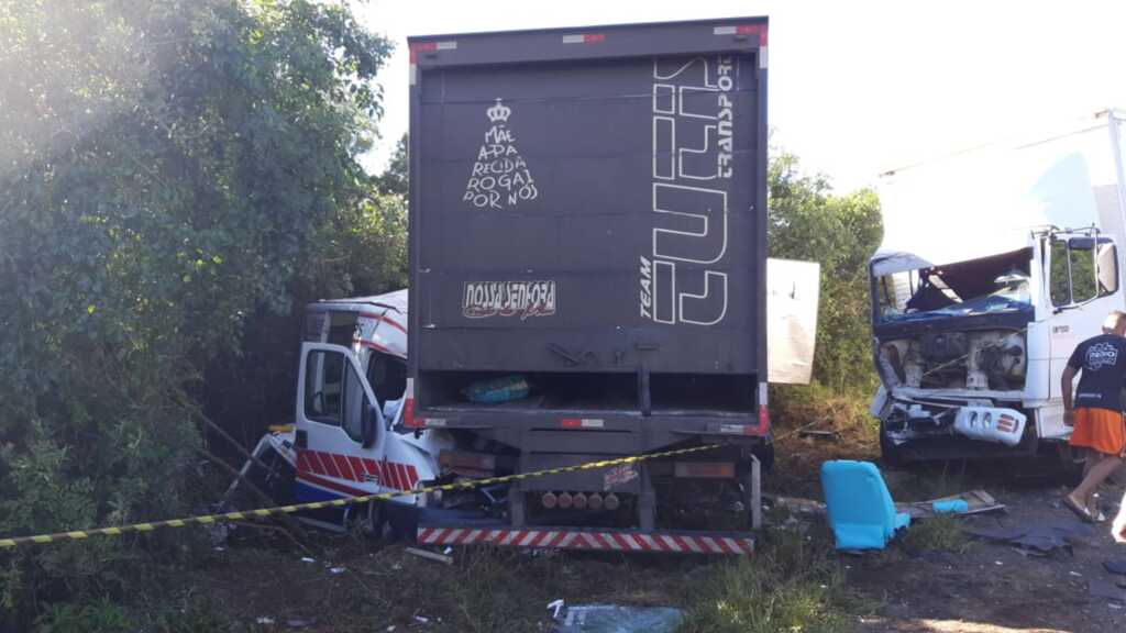 Foto: Polícia Rodoviária Federal de Santa Maria - Em março, um paciente de ambulância de São Pedro do Sul morre em acidente na BR-158