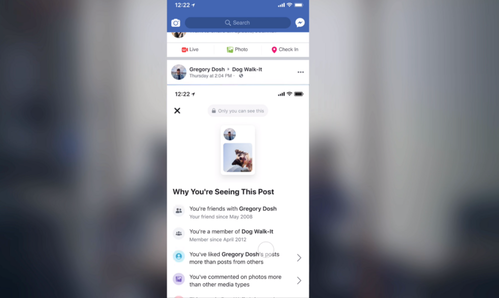 Botão do Facebook vai mostrar os critérios para escolha de post no feed