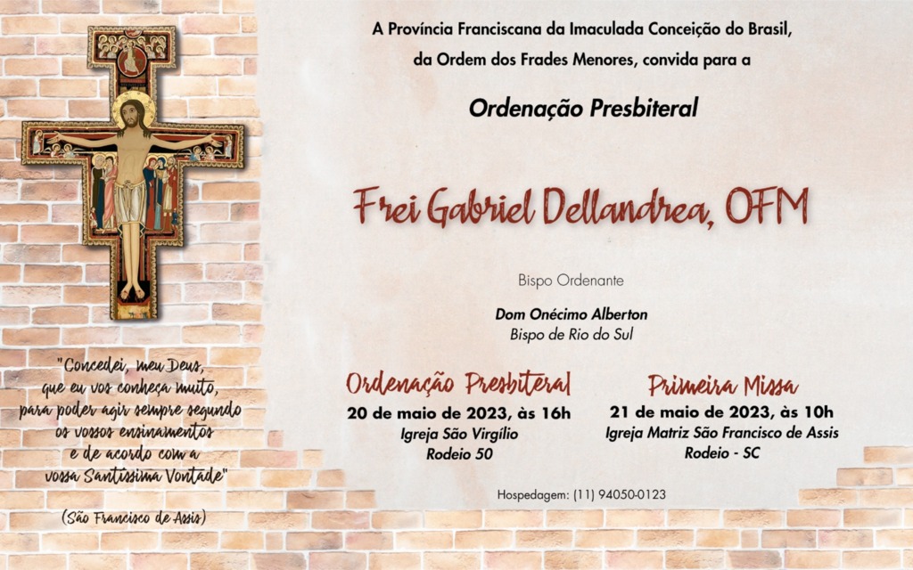 Ordenação Presbiteral de Frei Gabriel Dellandrea