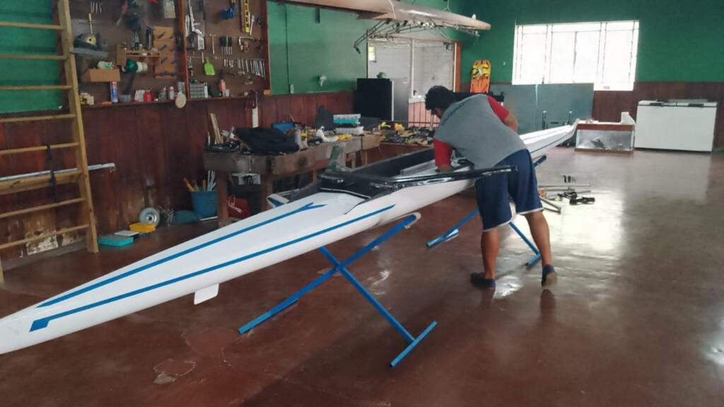 Remo adaptado: barco oficial de classe paralímpica chega a Pelotas