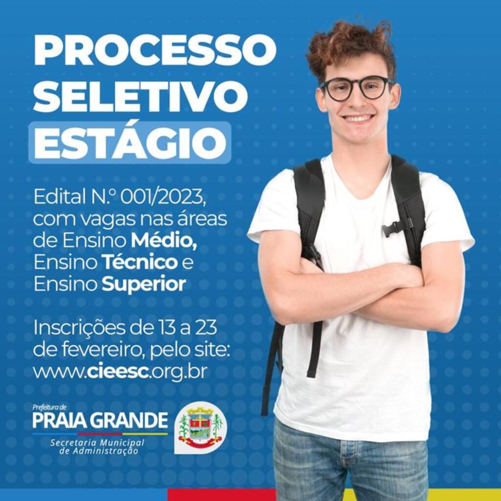 PREFEITURA DE PRAIA GRANDE ABRE VAGAS PARA ESTAGIÁRIOS