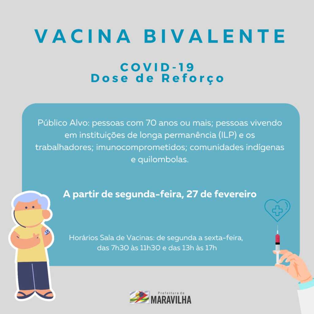 Vacinação bivalente inicia segunda-feira (27)