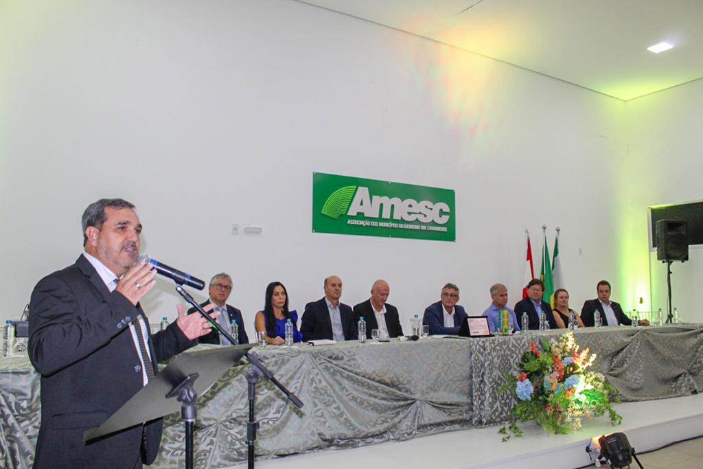 PREFEITO DE SANTA ROSA DO SUL ALMIDES TOMA POSSE NA PRESIDÊNCIA DA AMESC