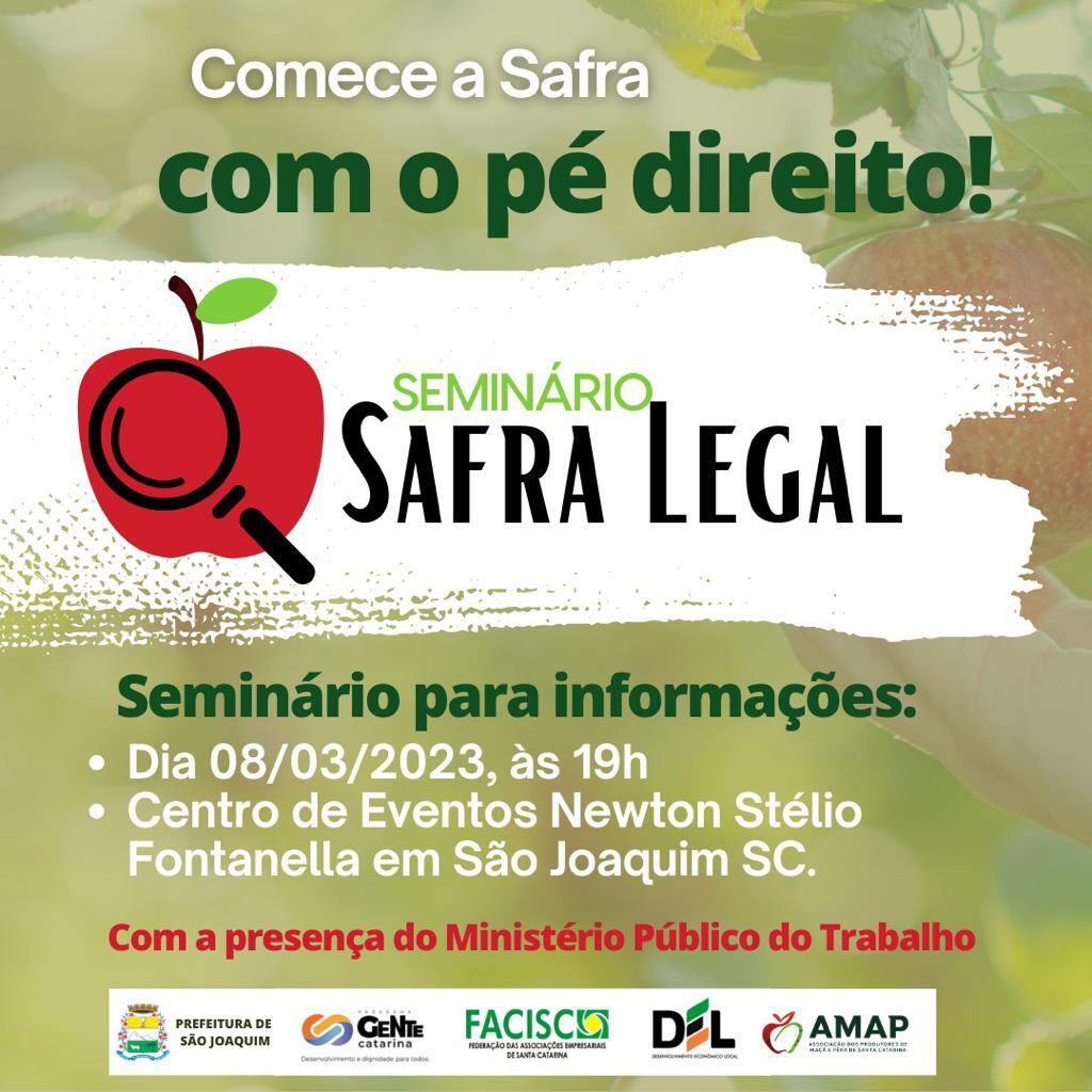 Seminário Safra Legal orienta produtores sobre contratações de trabalhadores para a safra da maçã na Serra catarinense