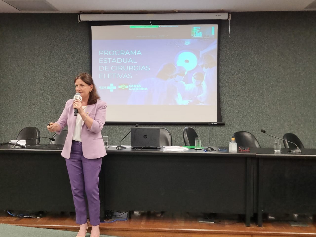 A secretária de Estado da Saúde, deputada federal Carmen Zanotto, apresentou na Assembleia Legislativa de Santa Catarina (Alesc), o Programa Estadual de Cirurgias Eletivas