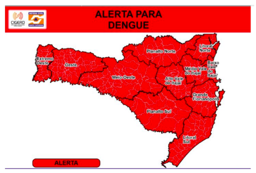 Defesa Civil emite alerta de risco muito alto para dengue no estado