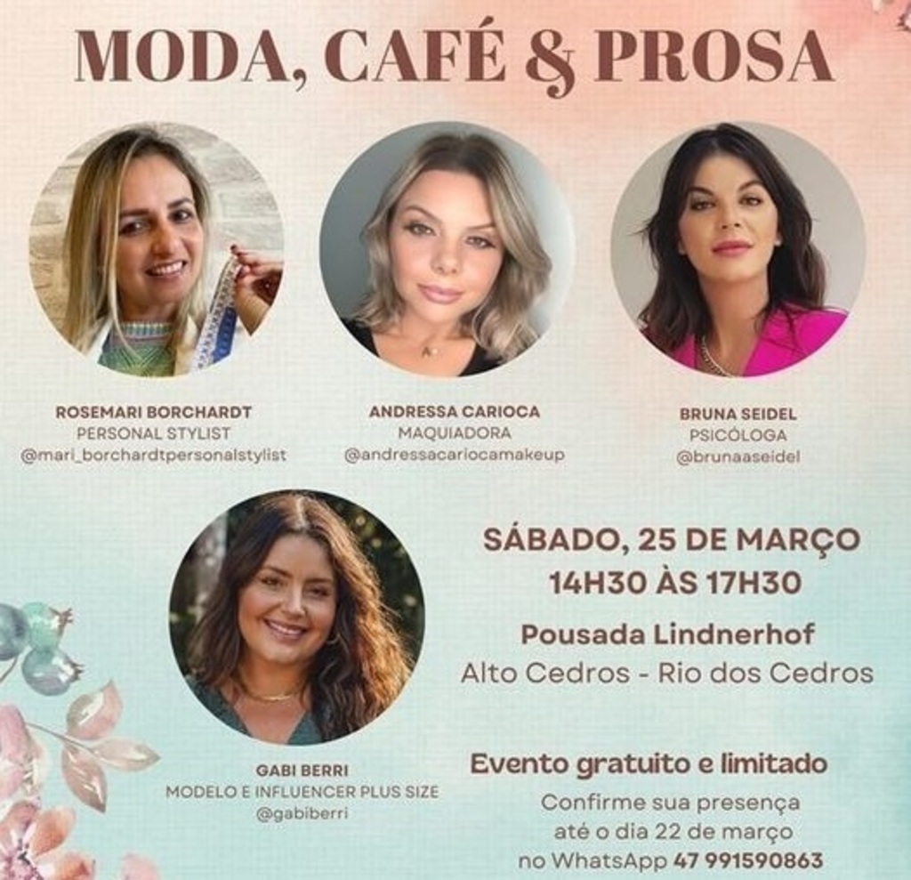 Segunda edição do Moda, Café e Prosa acontece em Rio dos Cedros