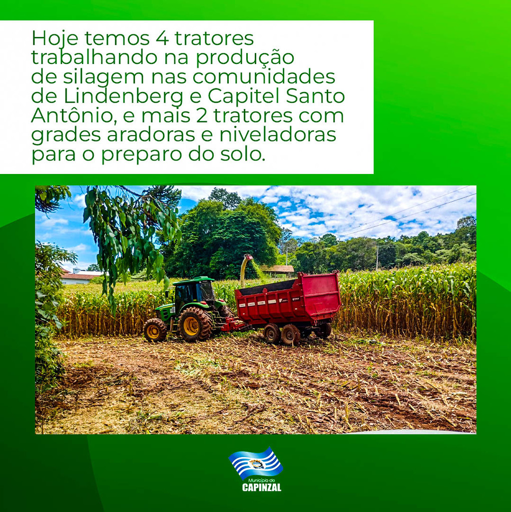 AGRO NÃO PODE PARAR! 
E é justamente por isso que os trabalhos da Secretaria de Agricultura e Meio Ambiente de Capinzal continuam a todo vapor! 
