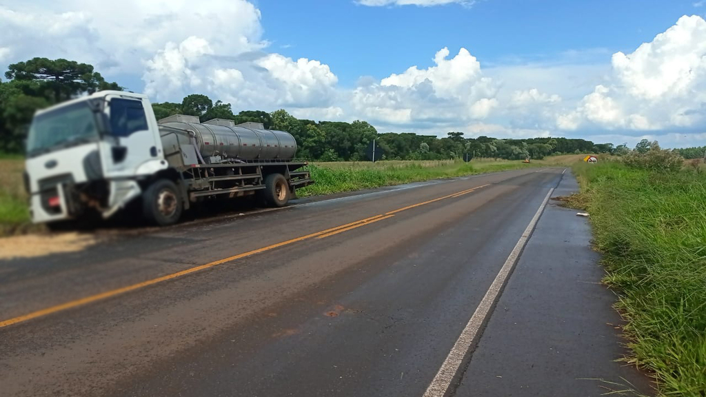 Acidente é registrado na SC 160 em Campo Erê