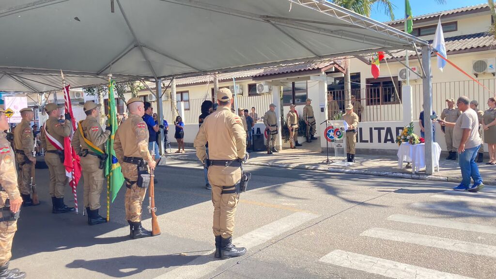 Manhã de troca de comando na 2ª Companhia de Polícia Militar de Garopaba