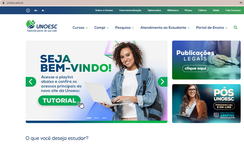 Unoesc lança novo site