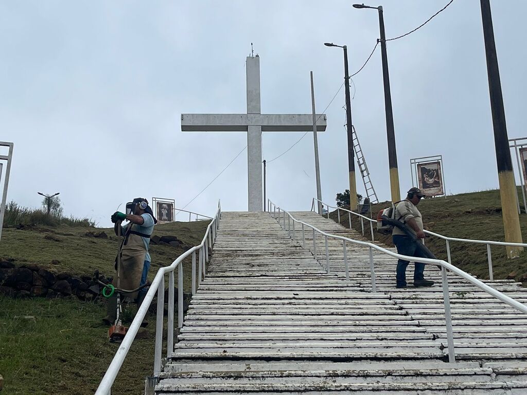 Prefeitura de Lages inicia preparação de infraestrutura do Morro da Cruz para a Semana Santa 2023