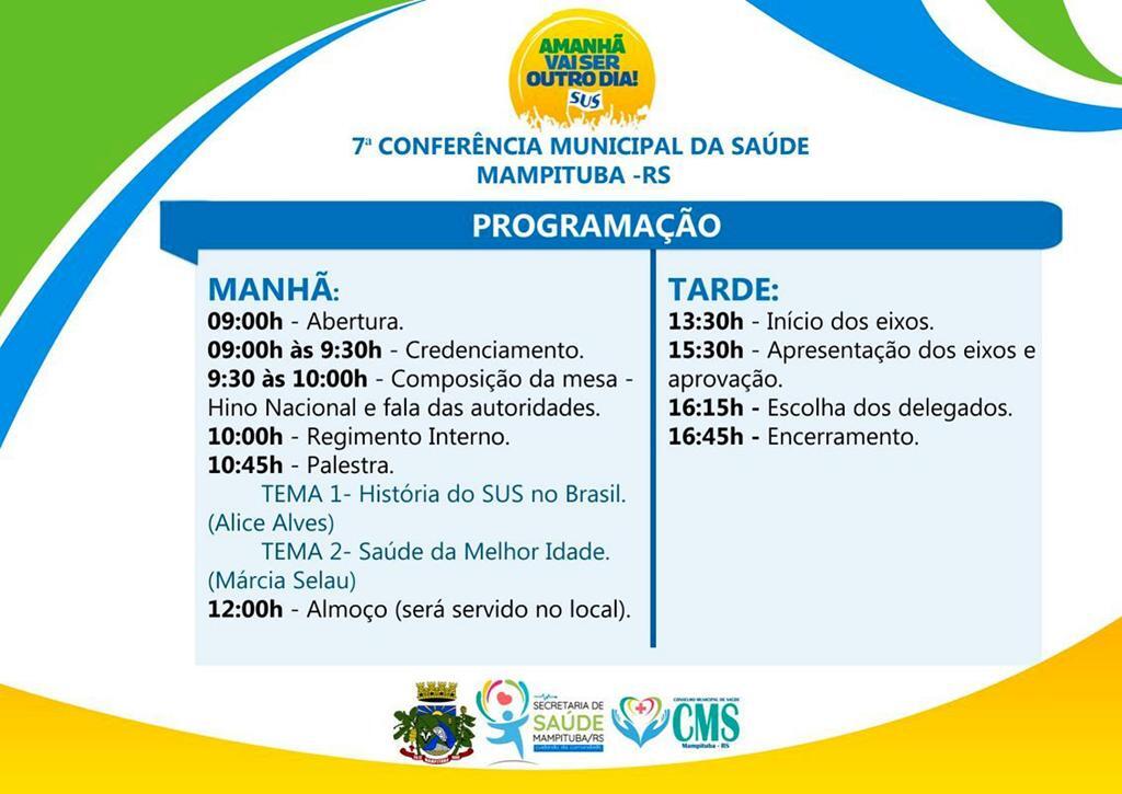 ADMINISTRAÇÃO PROMOVE A 7ª CONFERÊNCIA MUNICIPAL DE SAÚDE DE MAMPITUBA