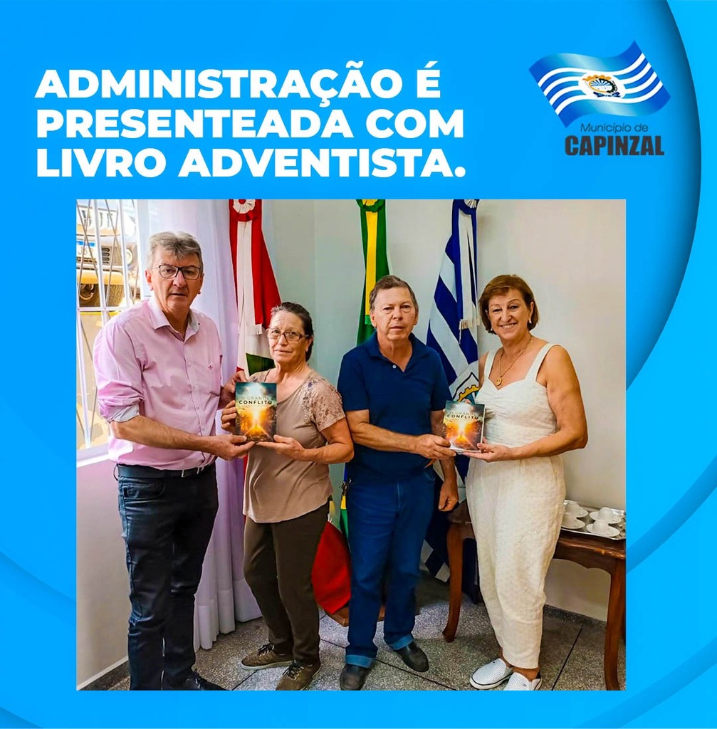 Administração de Capinzal presenteada com livro Adventista