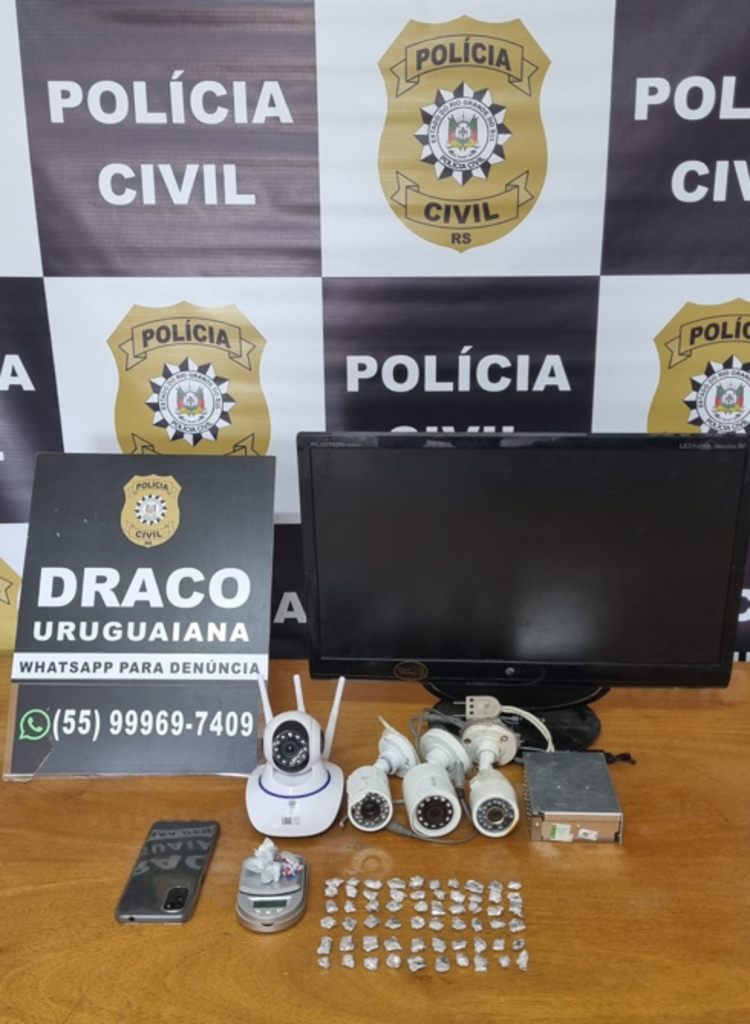 Draco prende traficante e apreende drogas e equipamentos de vigilância