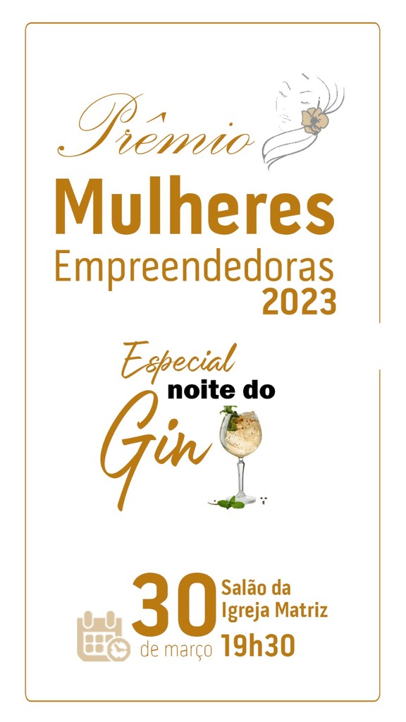 Noite Especial do Gin, na segunda edição do Prêmio Mulheres Empreendedoras