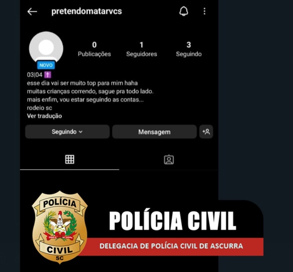 NOTA DE ESCLARECIMENTO À SUPOSTA AMEAÇA DE ATENTADO NA ESCOLA BÁSICA MUNICIPAL SANTO ANTÔNIO DE RODEIO