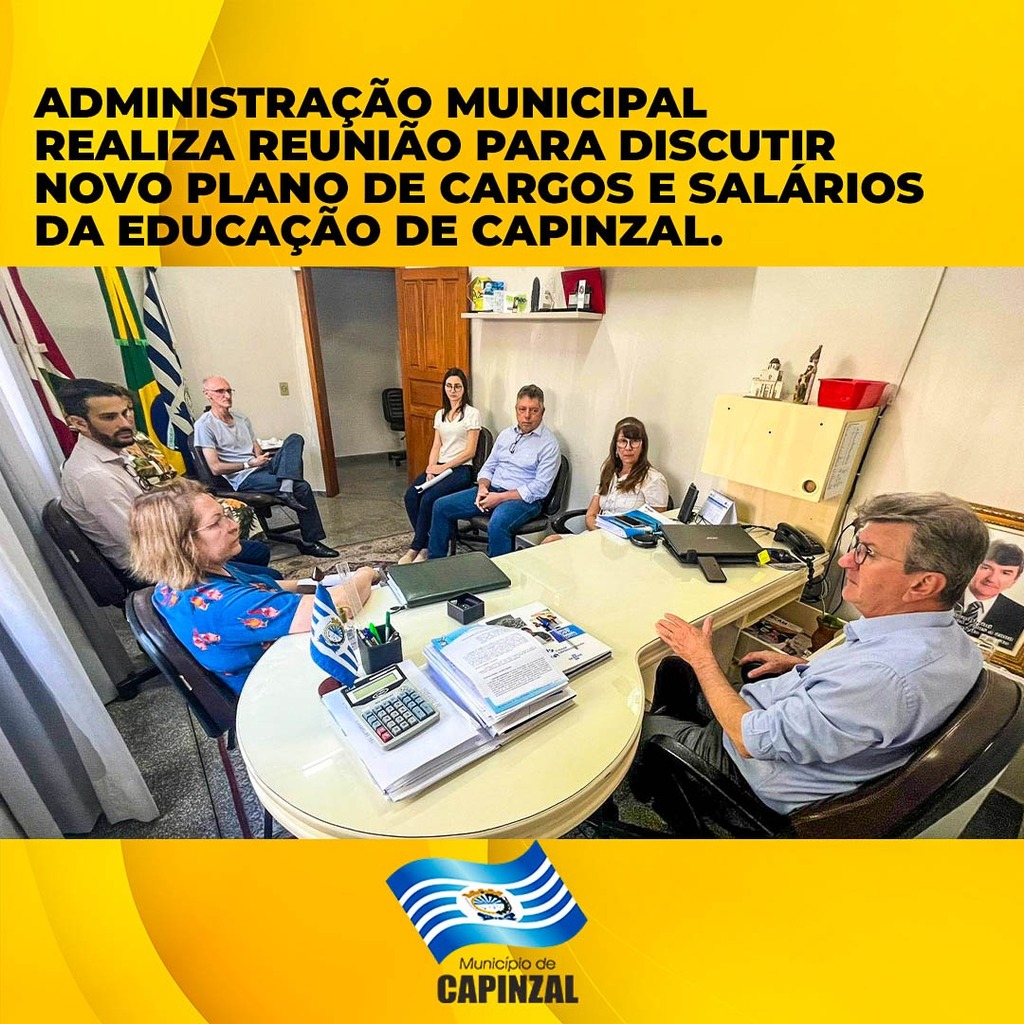 Administração municipal de Capinzal realiza reunião para discutir novo Plano de Cargos e Salários da Educação de Capinzal