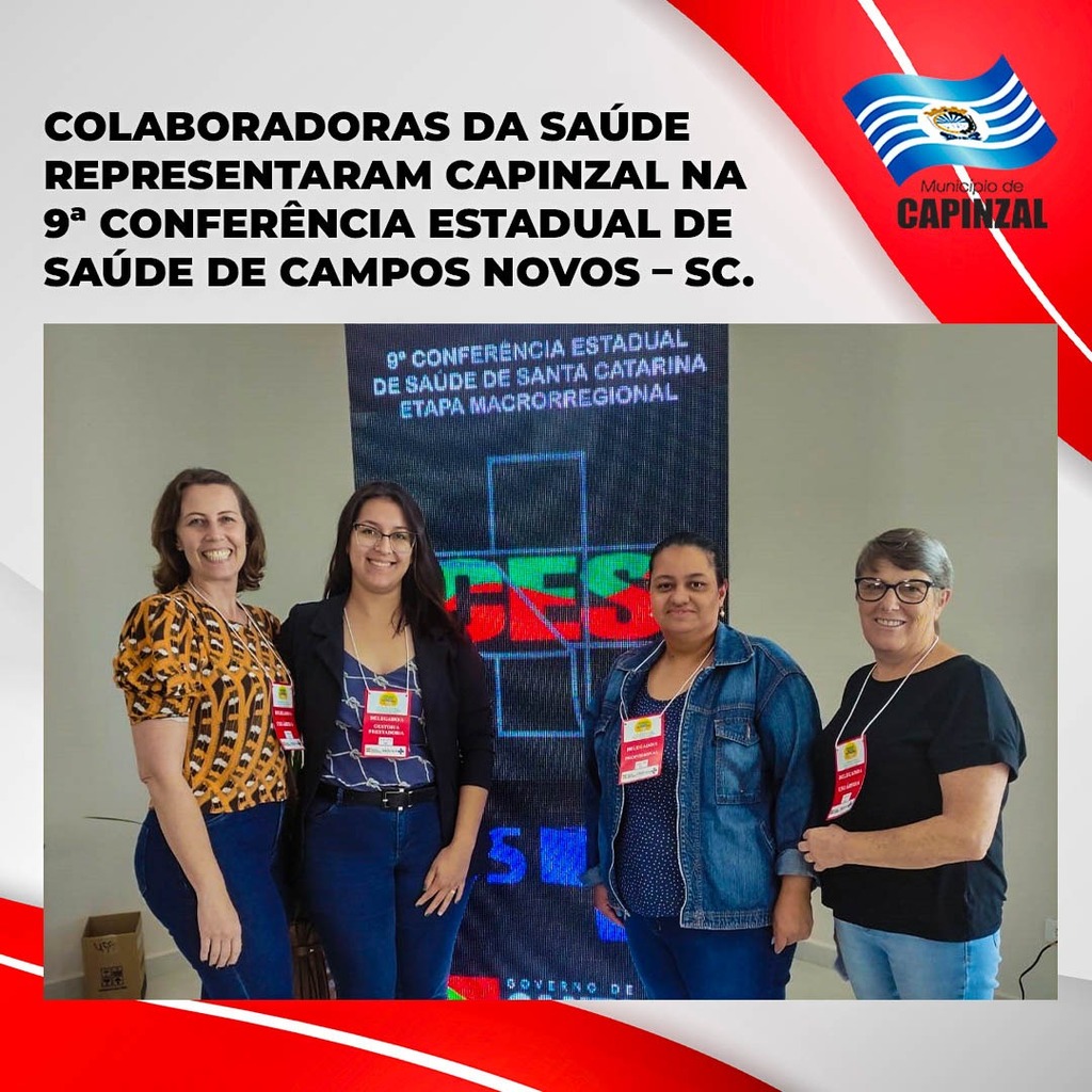 Colaboradores da Saúde representam Capinzal na 9ª Conferência Estadual de Saúde de Campos Novos - SC