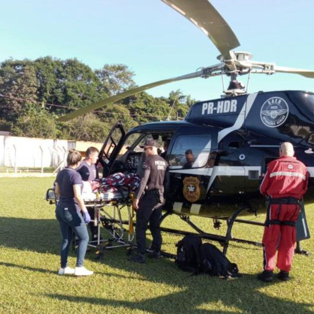 HOMEM PRECISA SER TRANSFERIDO DE PRAIA GRANDE PELA AERONAVE DO SAER AO HOSPITAL DE CRICIÚMA
