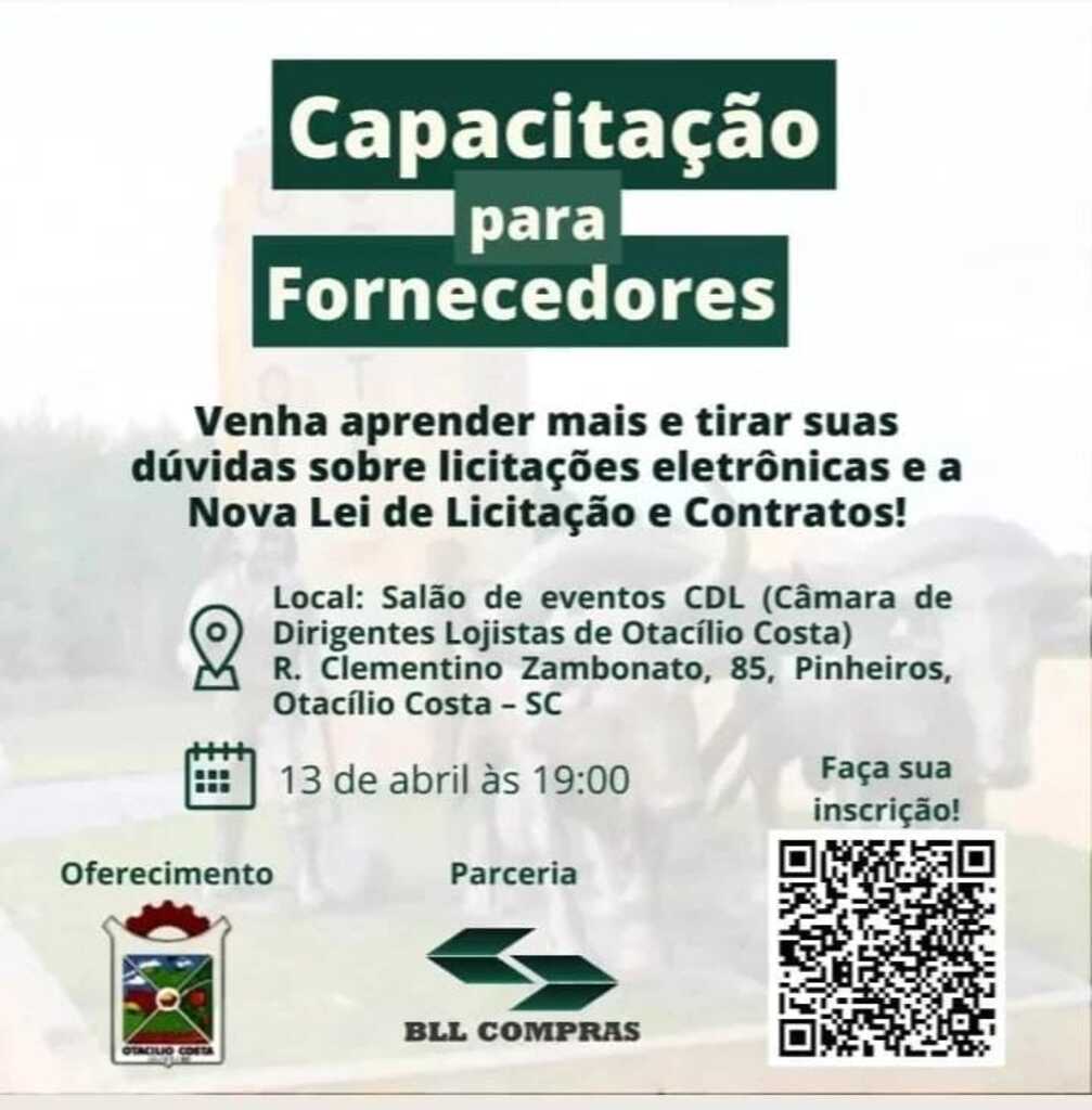 Administração Municipal realiza capacitação para fornecedores locais na noite de hoje