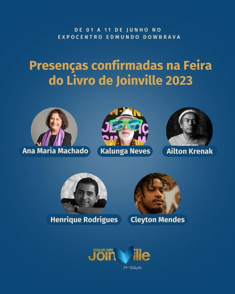 Feira do Livro de Joinville anuncia presença de escritores de destaque no Brasil e na literatura mundial