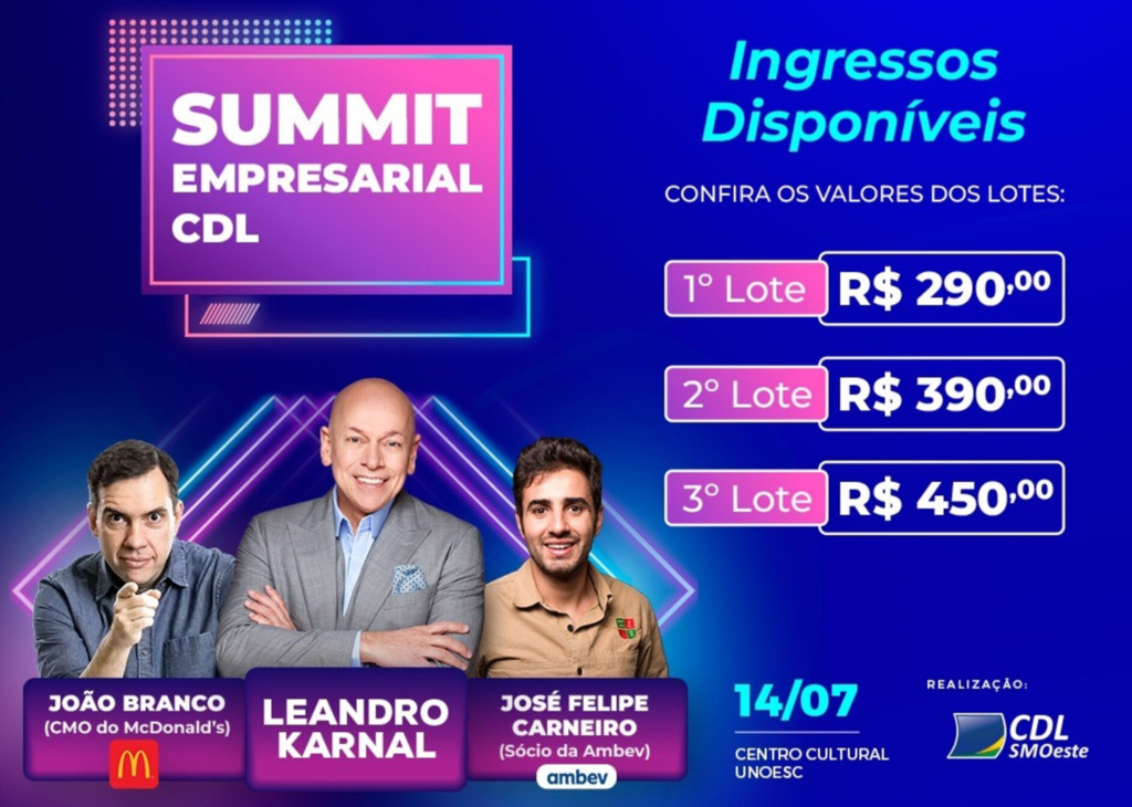 Summit Empresarial CDL é lançado oficialmente