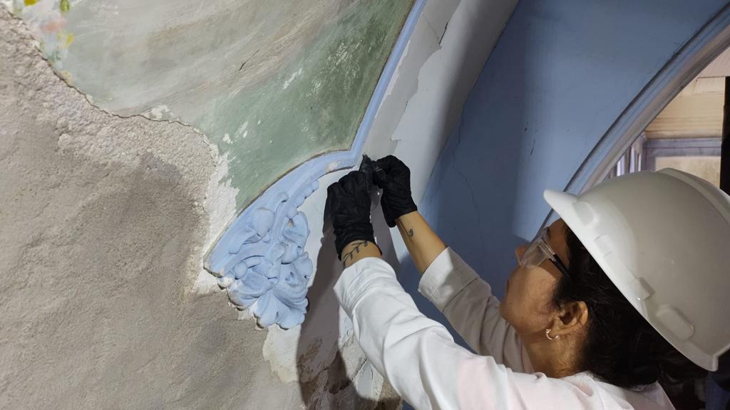 Divulgação - DP - Método utilizado visa preservar a arquitetura e arte decorativa da estrutura histórica