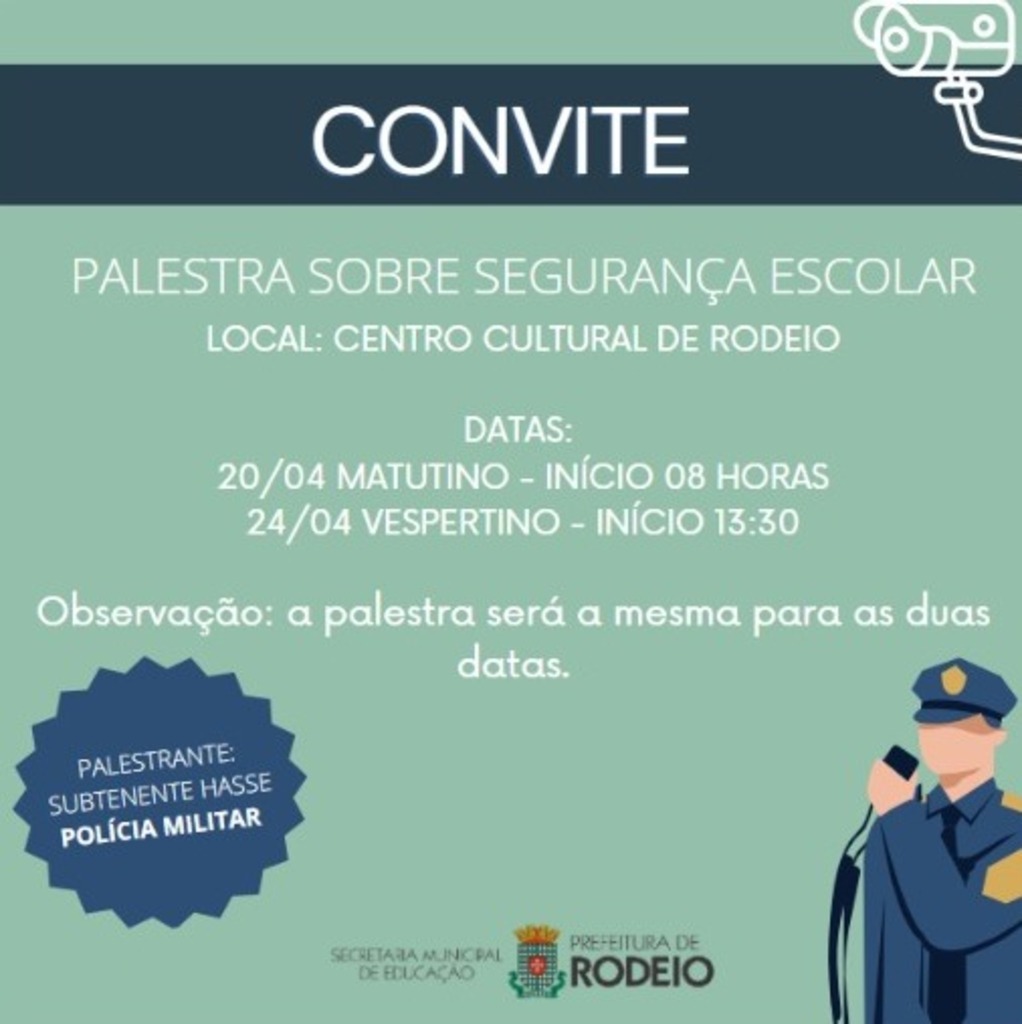 PALESTRA SOBRE SEGURANÇA ESCOLAR