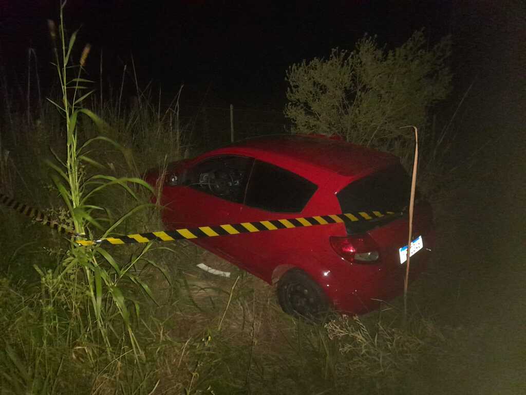 Mulher fica ferida em saída de pista na SC-161 em Anchieta