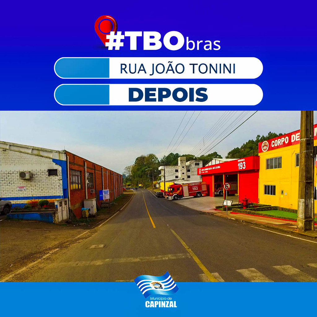 Rua João Tonini
Benfeitoria da via pública de Capinzal