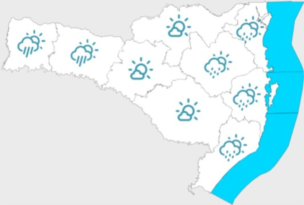 Segunda é marcada pela aproximação de uma frente fria