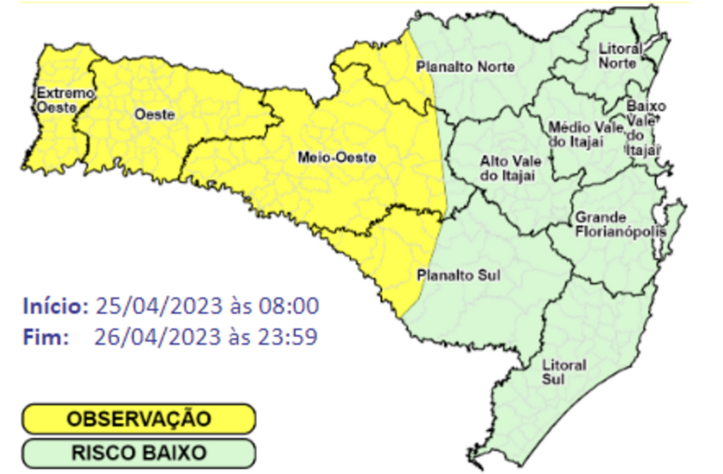 Defesa Civil alerta para a possibilidade de temporais isolados