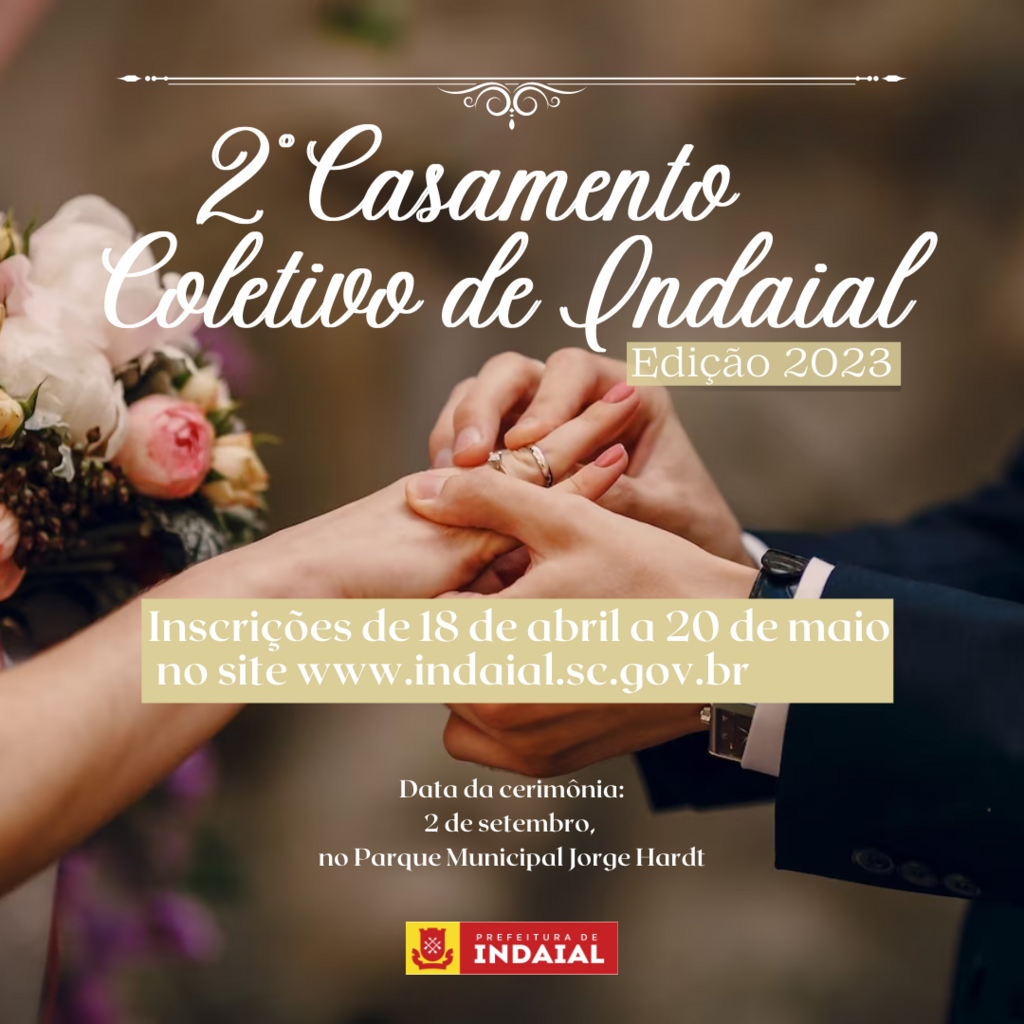 Prefeitura de Indaial lança 2ª edição do Casamento Coletivo