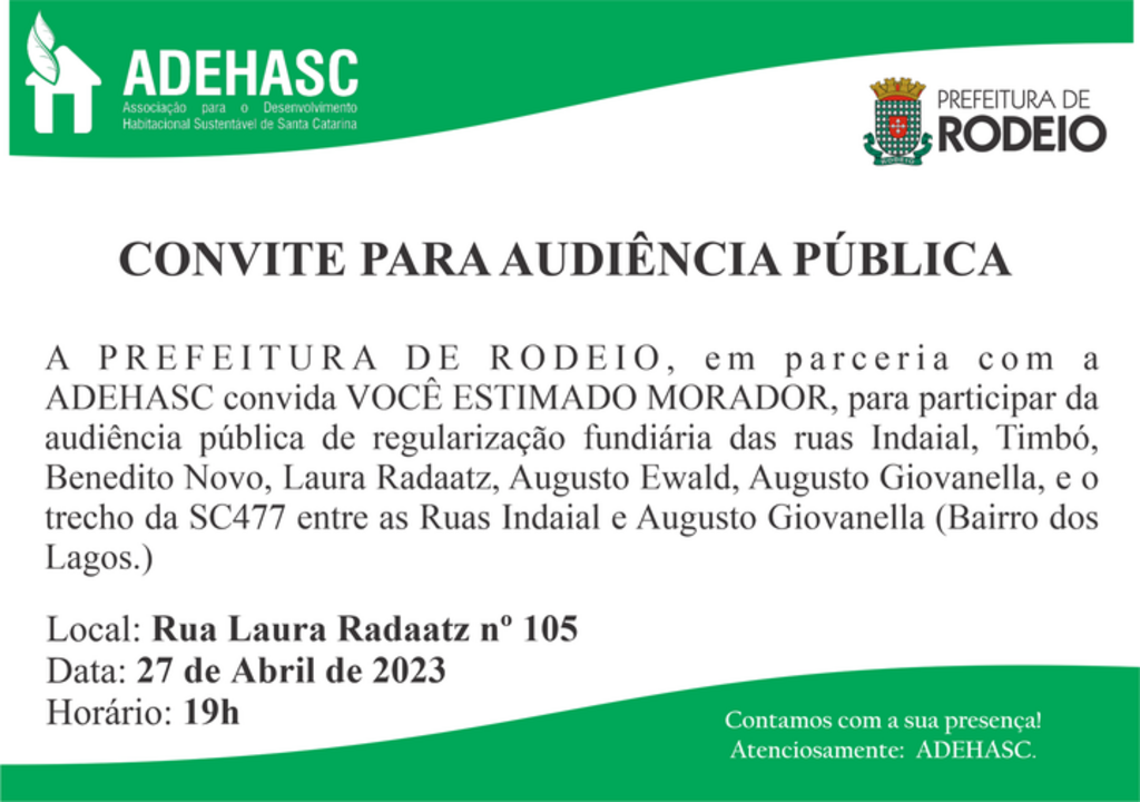 AUDIÊNCIA PÚBLICA - REURB