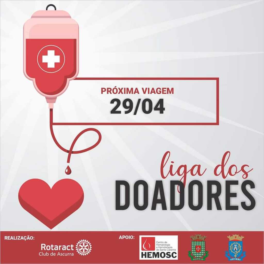 No próximo sábado tem liga dos doadores!