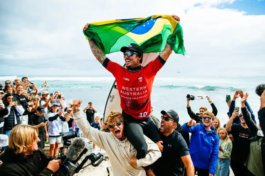  - Gabriel Medina campeão WSL Margaret River — Foto: Aaron Hughes/World Surf League