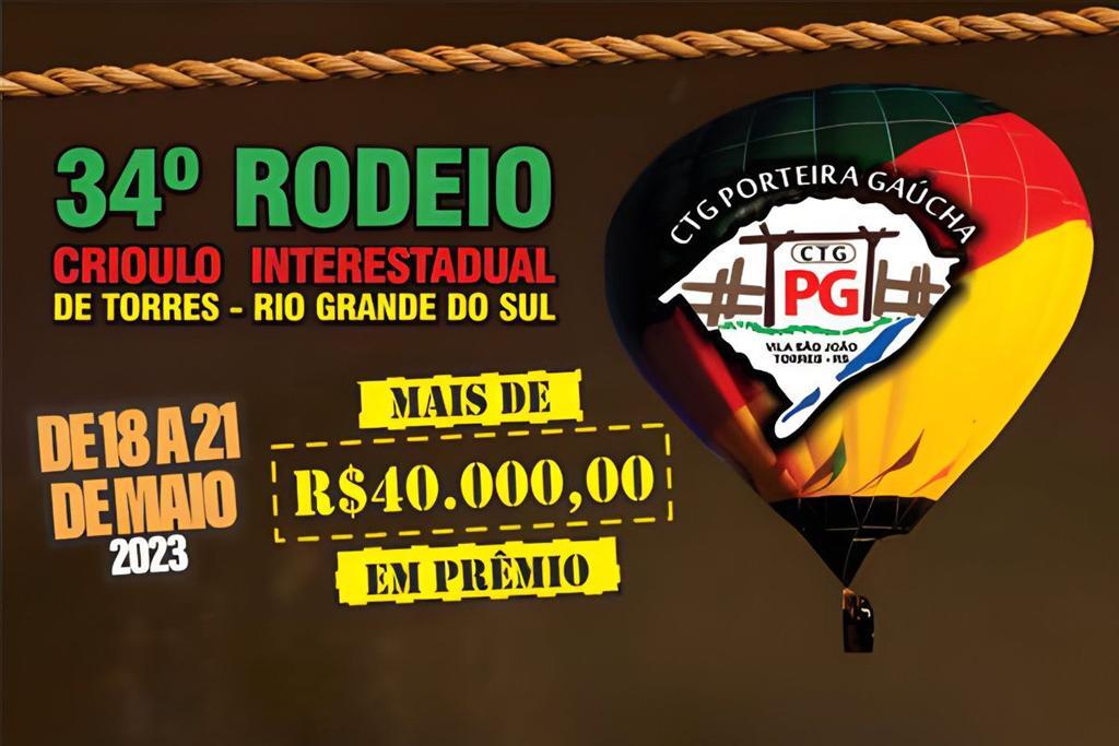 CTG PORTEIRA GAÚCHA PROMOVERÁ O 34º RODEIO CRIOULO INTERESTADUAL EM TORRES