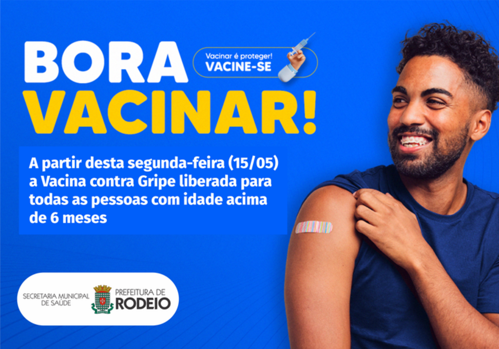 LIBERADA A VACINAÇÃO DA INFLUENZA (GRIPE) PARA TODOS ACIMA DE 6 MESES DE IDADE