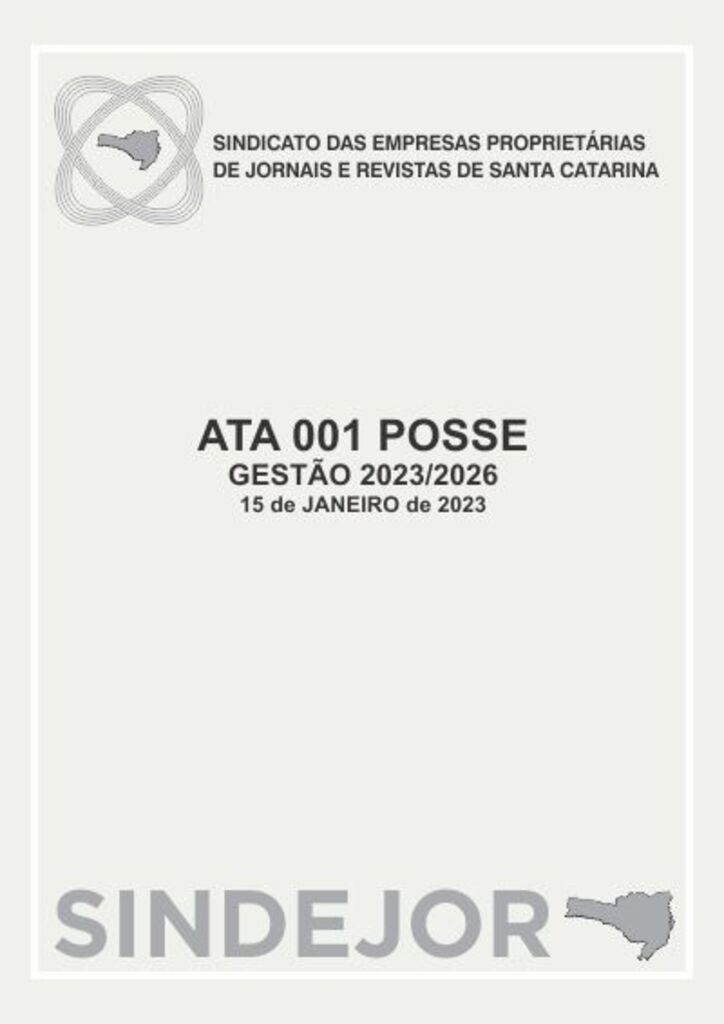 ATA 001 POSSE 2023 - 15 de JANEIRO de 2023