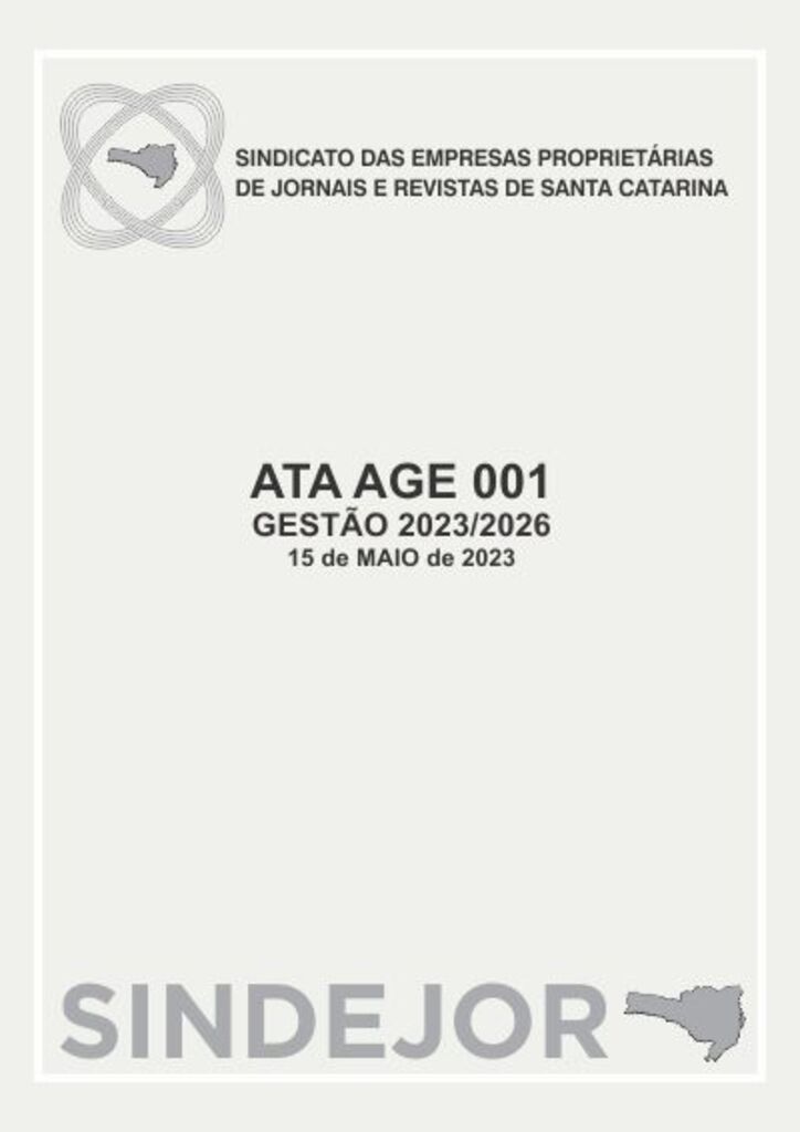  ATA AGE 001 2023 - 15 de MAIO de 2023