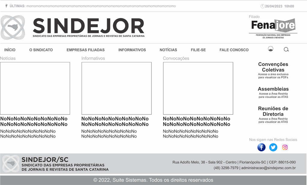 TESTE DE DATA E HORA DE ATUALIZAÇÃO