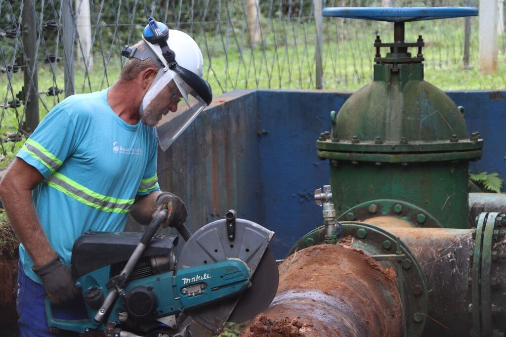 Águas de Joinville segue com obras de modernização nos reservatórios da cidade